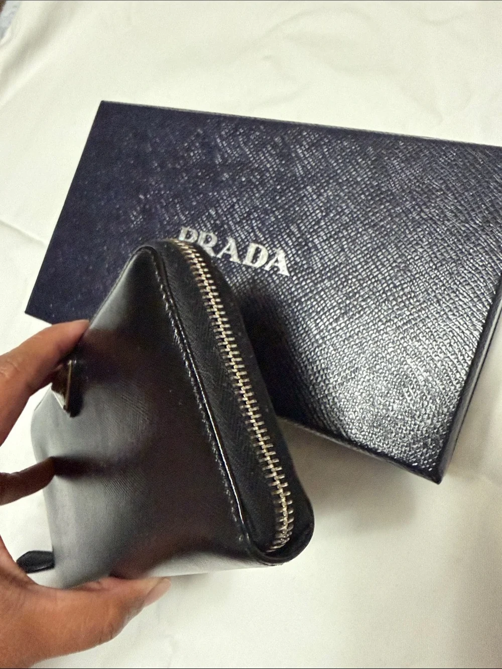 Prada saffiano leather long wallet